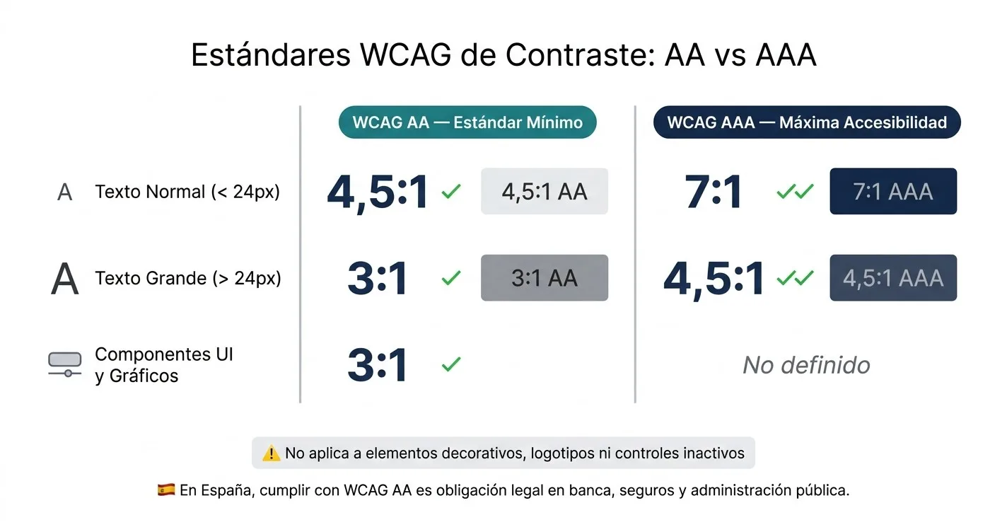 WCAG Contrast Standards: AA vs AAA Requirements