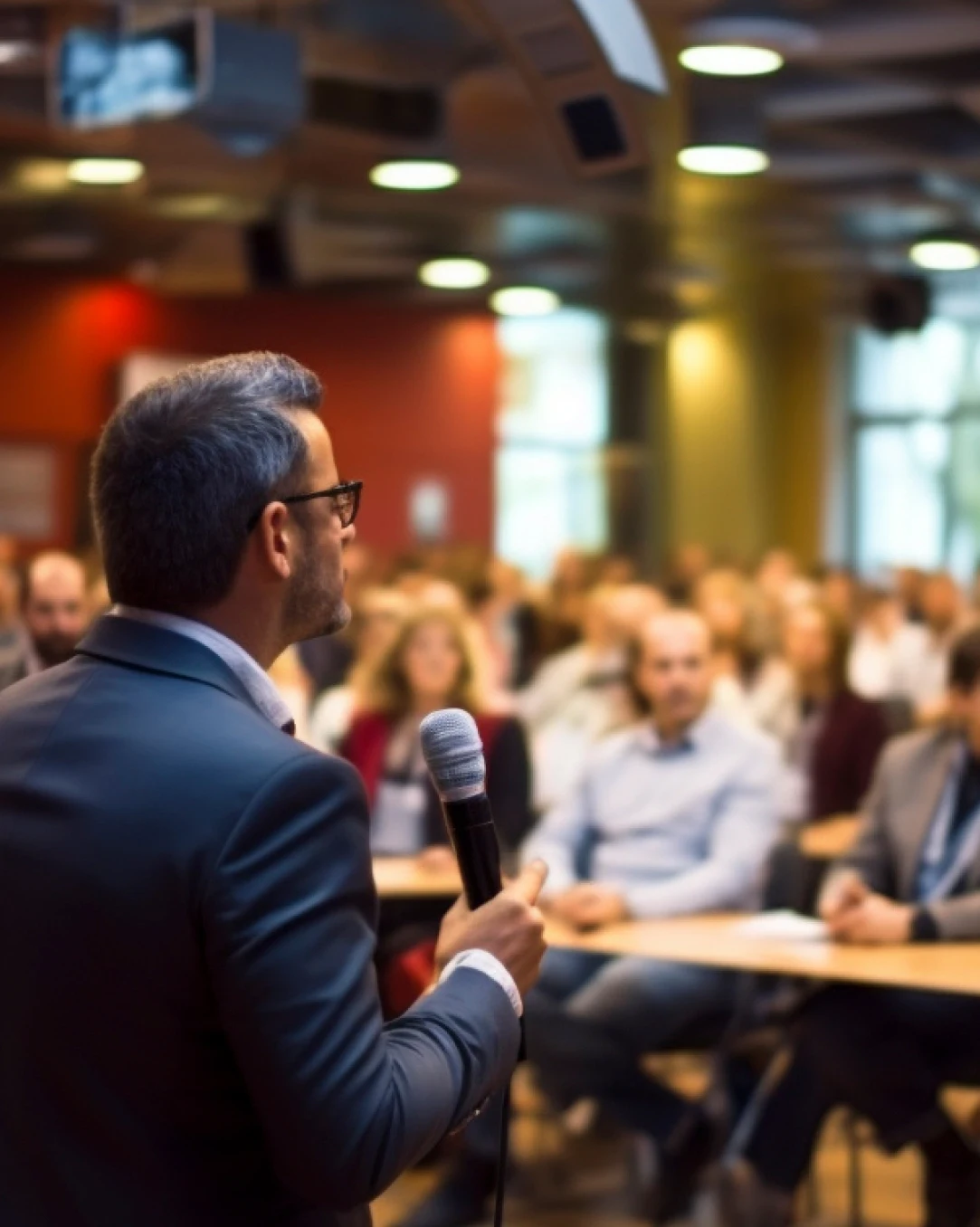 Publicación del evento: ponente ante el público